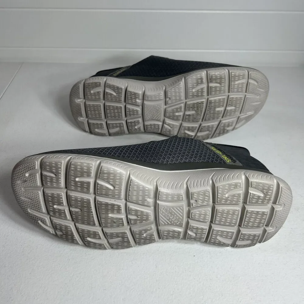 Skechers Men’s Slip ins Shoes Size 8 Charcoal Gray Comfort Memory Foam Flaw